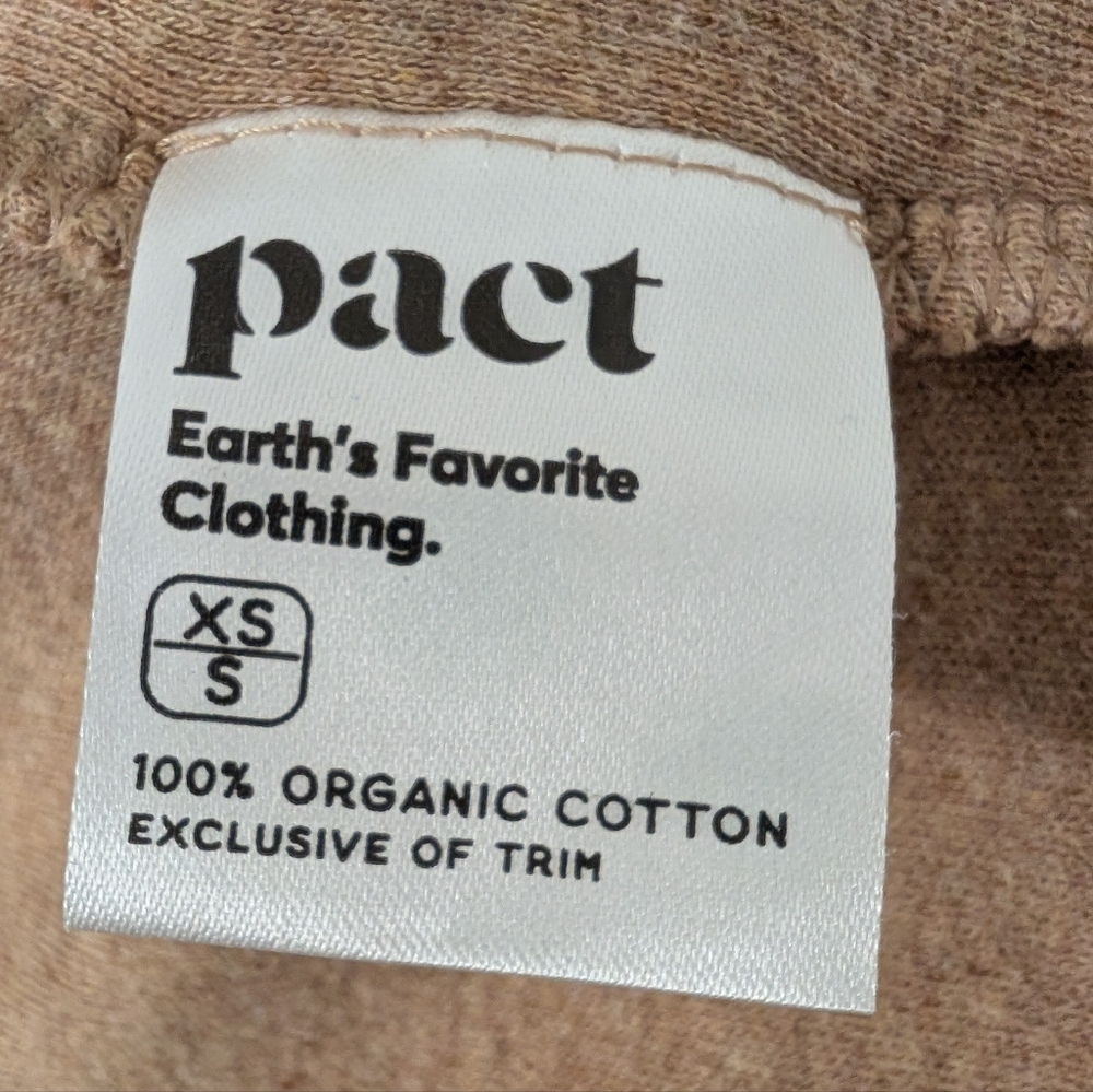 Pact Women's Airplane Cardigan Slouchy Tan Organic Cotton XS/S - Picture 5 of 5